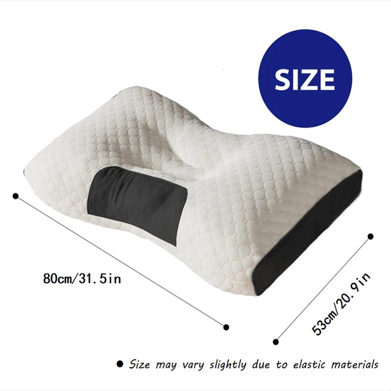 2-Pack Ergonomic Contour Neck Pillows | Bamboo Fiber Fill | All-Season Comfort | 7 Colors