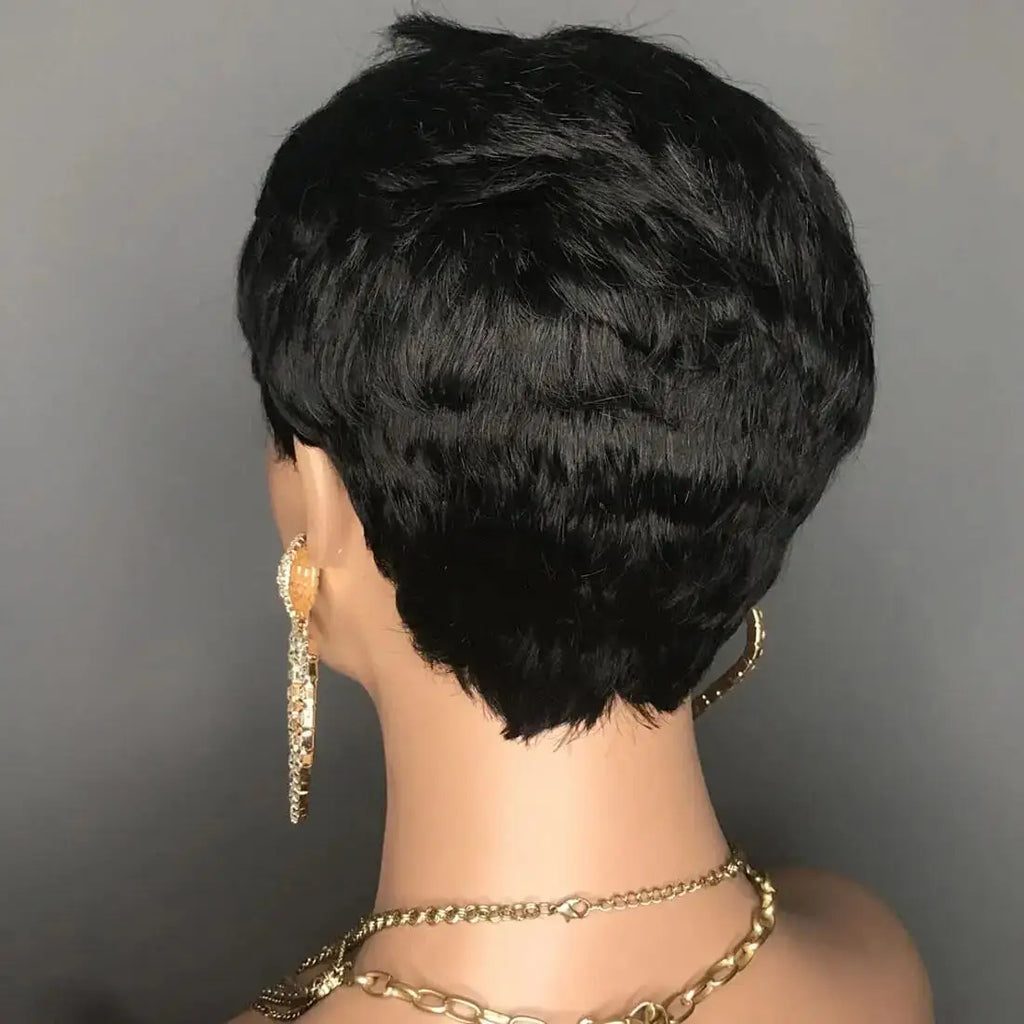 Short Pixie Cut Wigs for Black Women Super Short Hair Wigs Black Pixie Cut Wig Short Hairstyles for Women Synthetic Layered Wigs