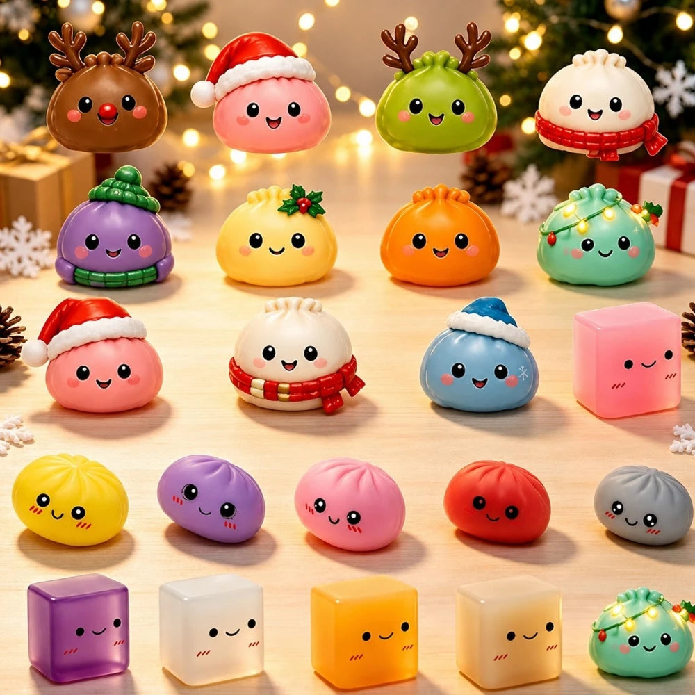 24-Day Christmas Dumpling Advent Calendar Ornament Set