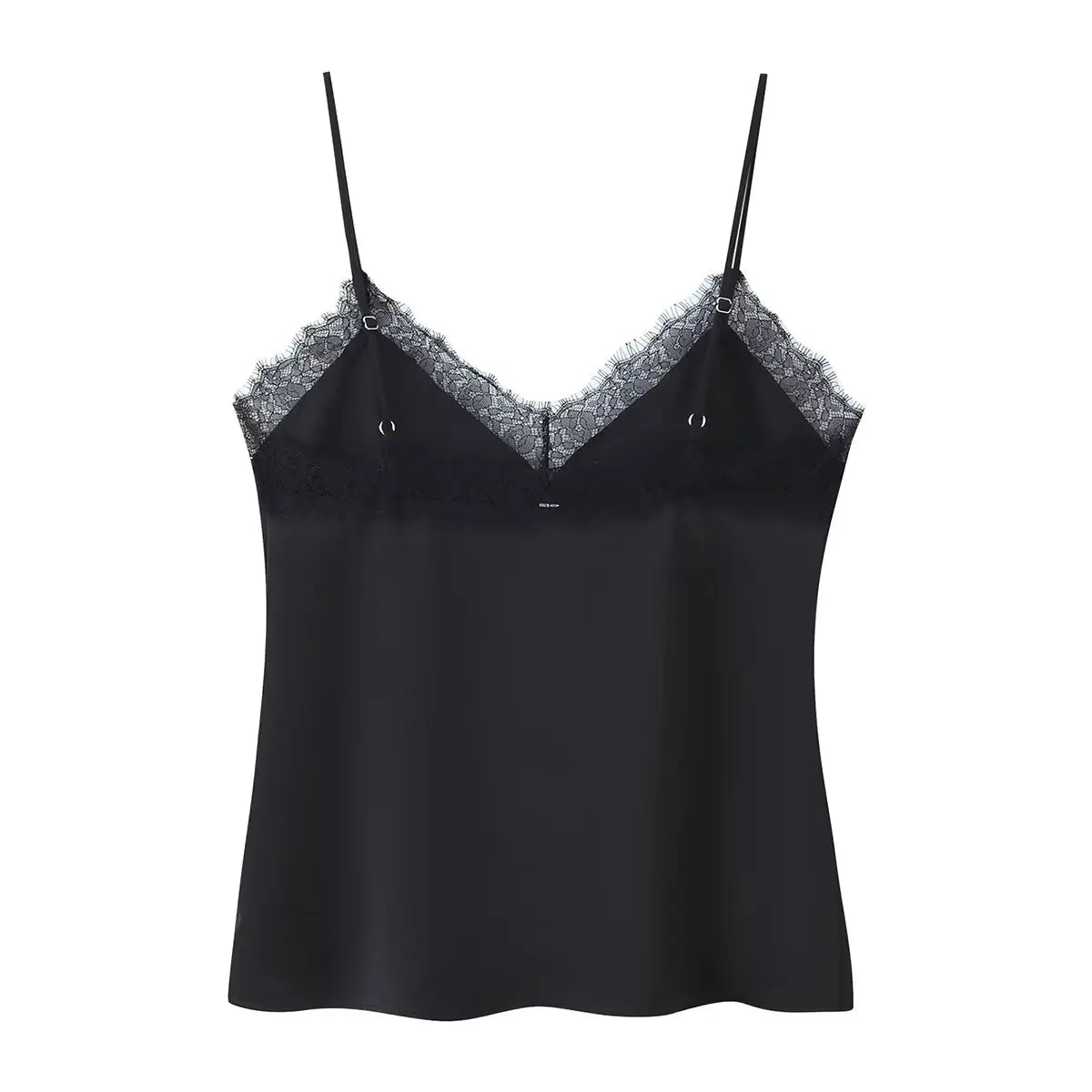 HH 2026 New Fashion Woman Lace Trim Sling Sleeveless V Collar Backless Mini Top Female Slim Fit Thin And Light Sexy Top