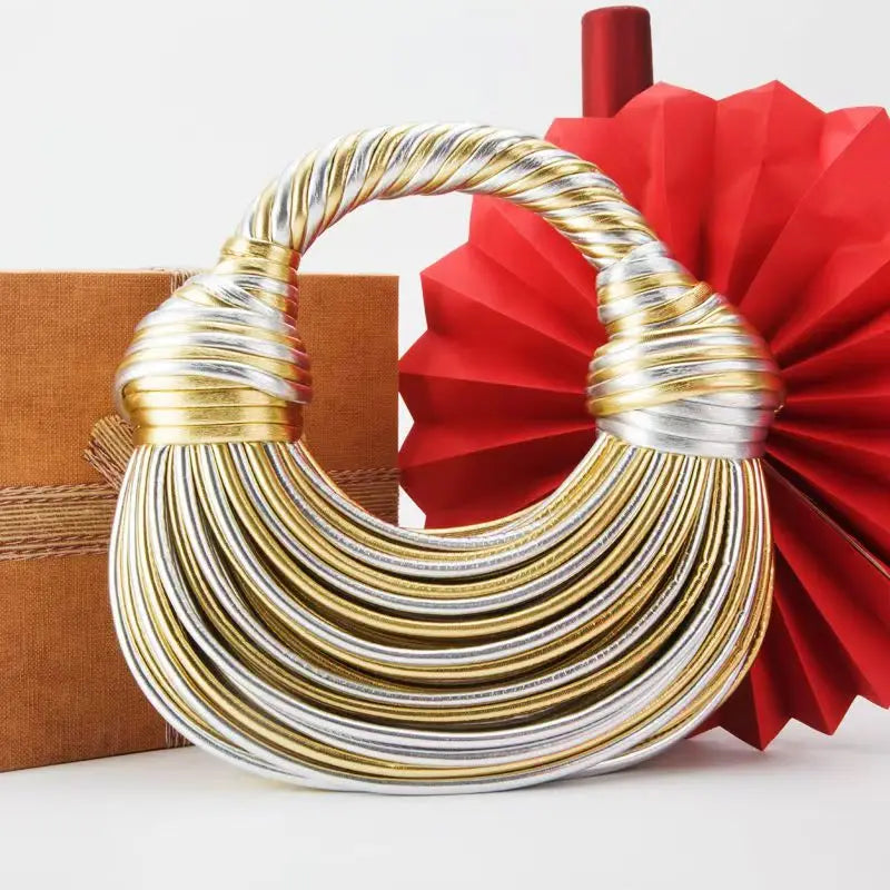 Women's Handwoven Rope Knotted Shoulder Bag