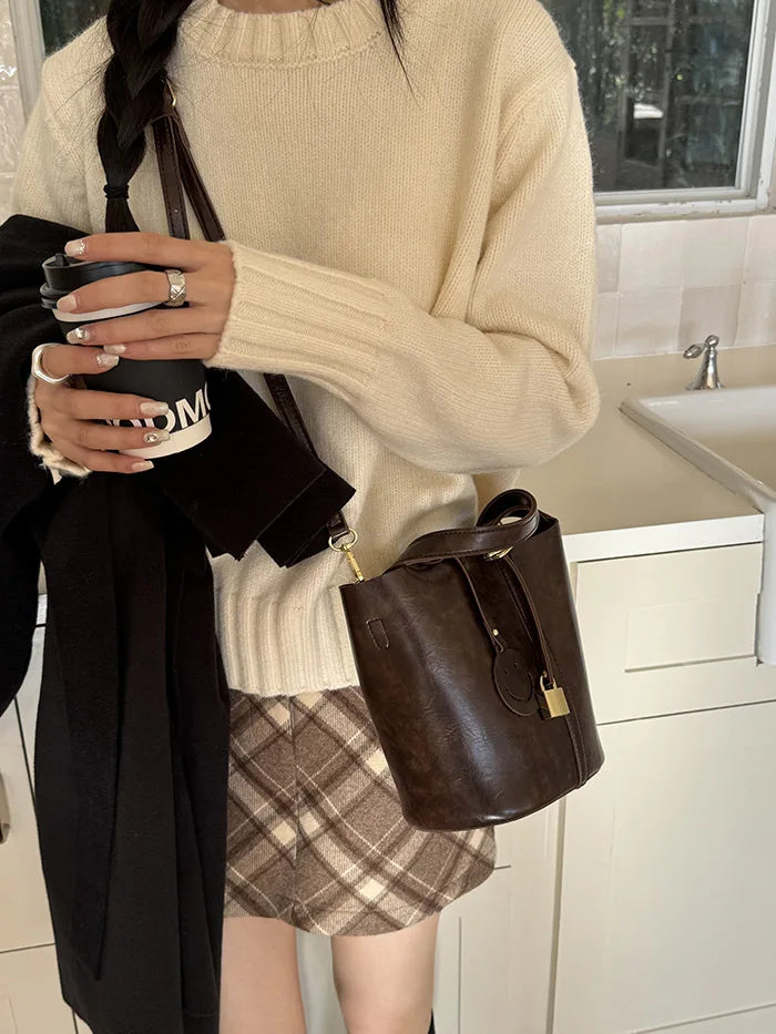 Women Bags Handbags Bucket Bag Shoulder Bag Crossbody Bag Fashion Bucket Tote Bag Leather Luxury Desginer Big Lady Hand Bags