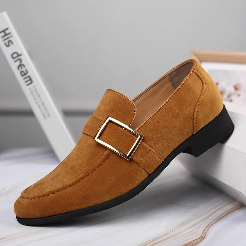 2026 Men's Dress Shoes Britain Casual Shoes High End Designer Suede Loafers for Man Luxury Banquet Wedding Shoes Zapatos Hombre