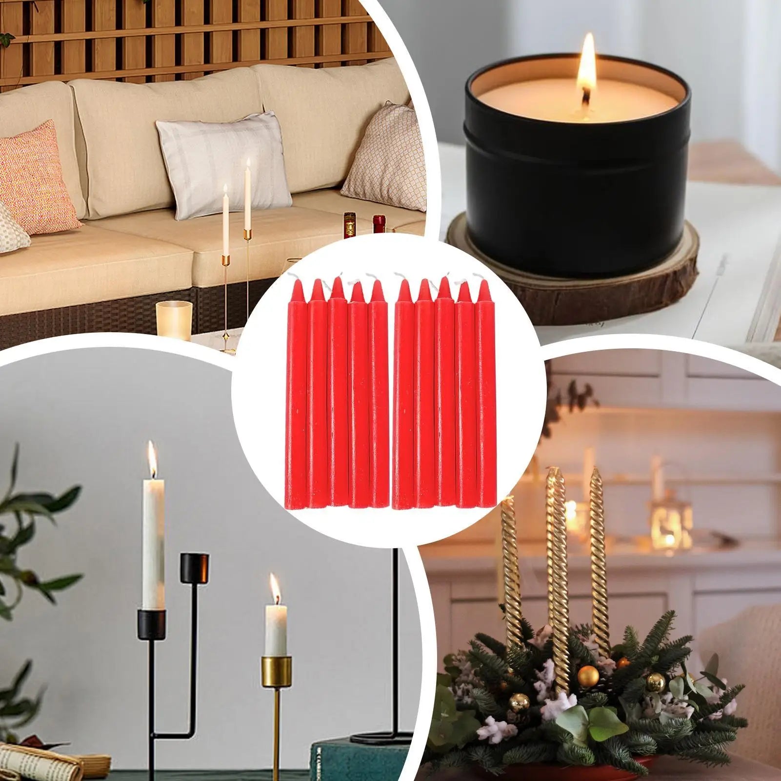 Long Burning Emergency Candles 10Pcs/set Smokeles Disaster Prevention Survival Candles Household Supplies For Power Outages