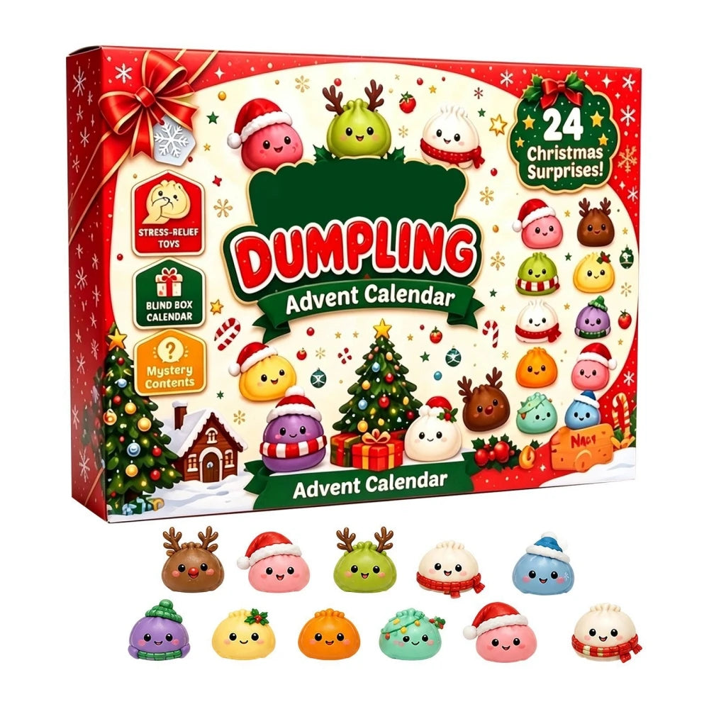 24-Day Christmas Dumpling Advent Calendar Ornament Set