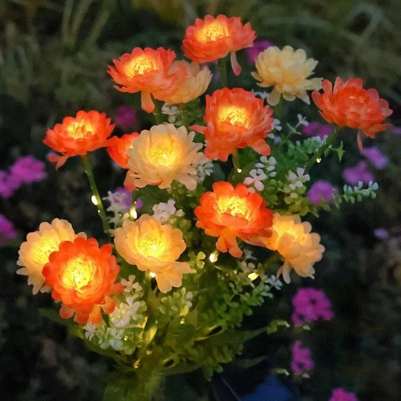 Solar Snow Lotus Flower Ground Light | Outdoor Garden & Patio Lamp
