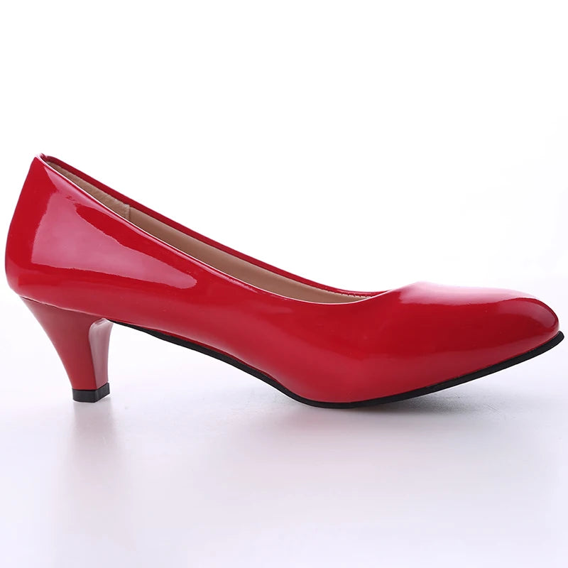 Women's Medium Spike Heel Round Toe Office Pumps