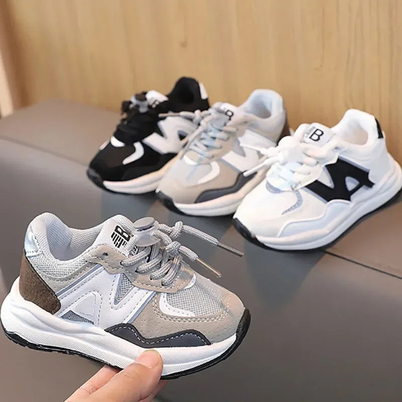 Kids' Unisex Breathable PU Leather Sport Running Sneakers