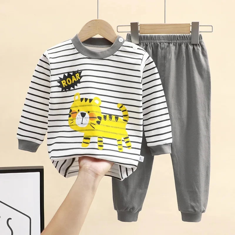 Baby & Toddler Unisex Pure Cotton Cartoon Pajama Set