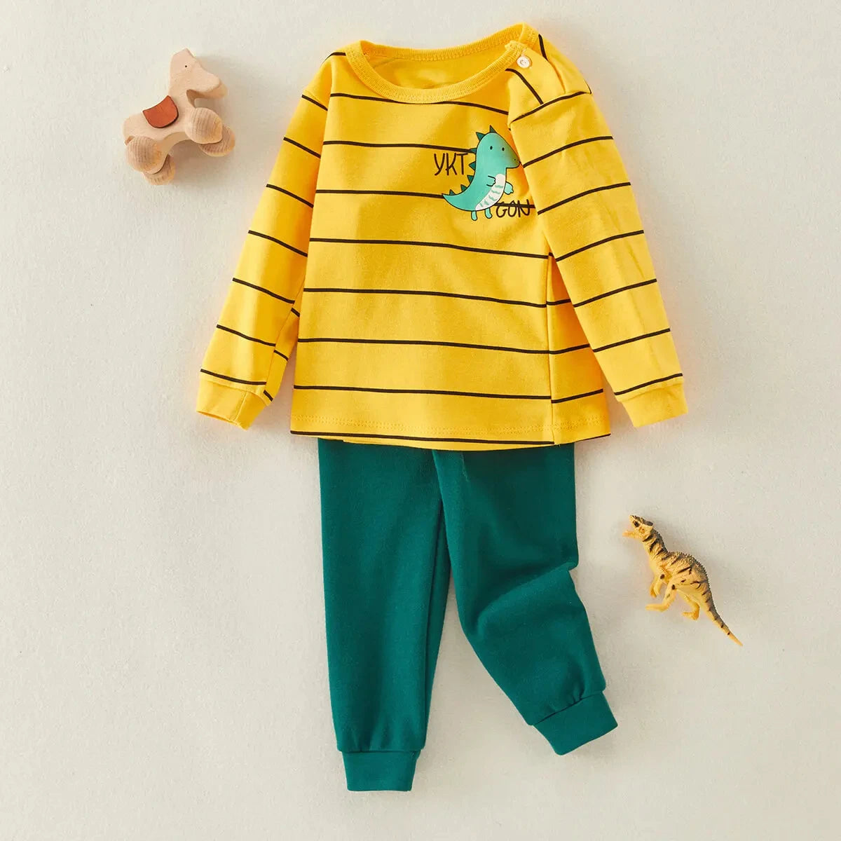 Kids' Unisex Cartoon Pajama 2-Piece Set