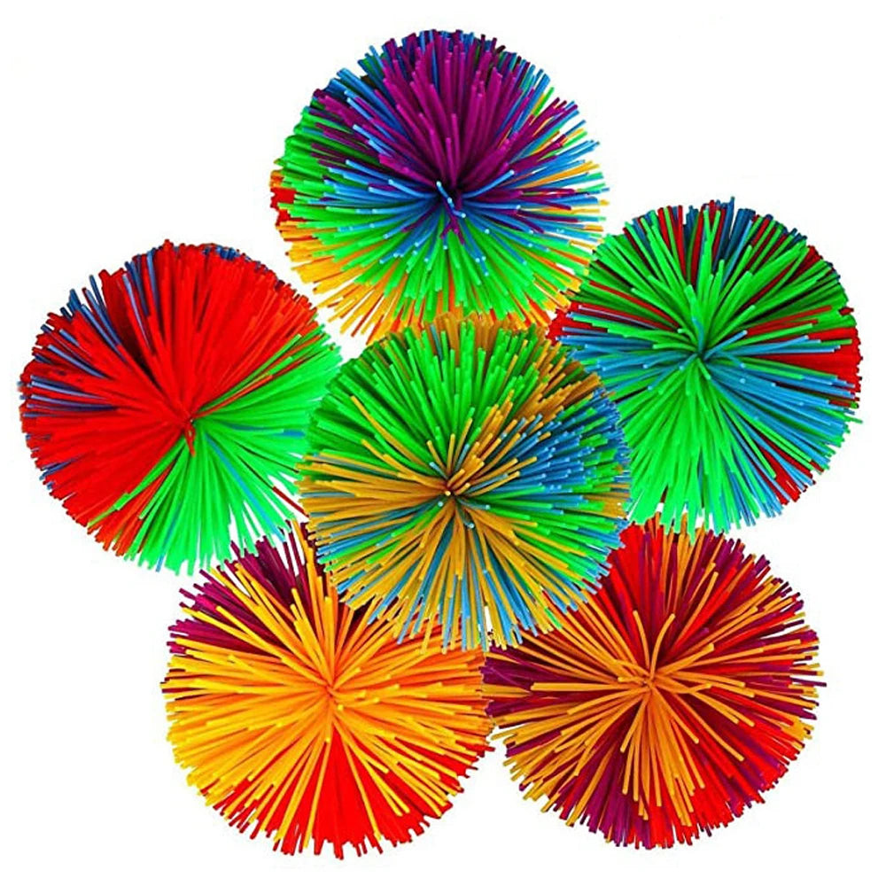 Stress Relief Anti-Stress Colorful Rainbow Fidget Sensory Ball Baby Stretchy Ball Bouncy Stress Balls Monkey Stringy Balls