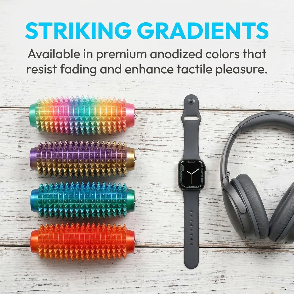 Mini Spiky Fidget Massage Keychain – 3D Silicone Pain Stim Sensory Toy for Anxiety Relief, Singles & 4-Pack