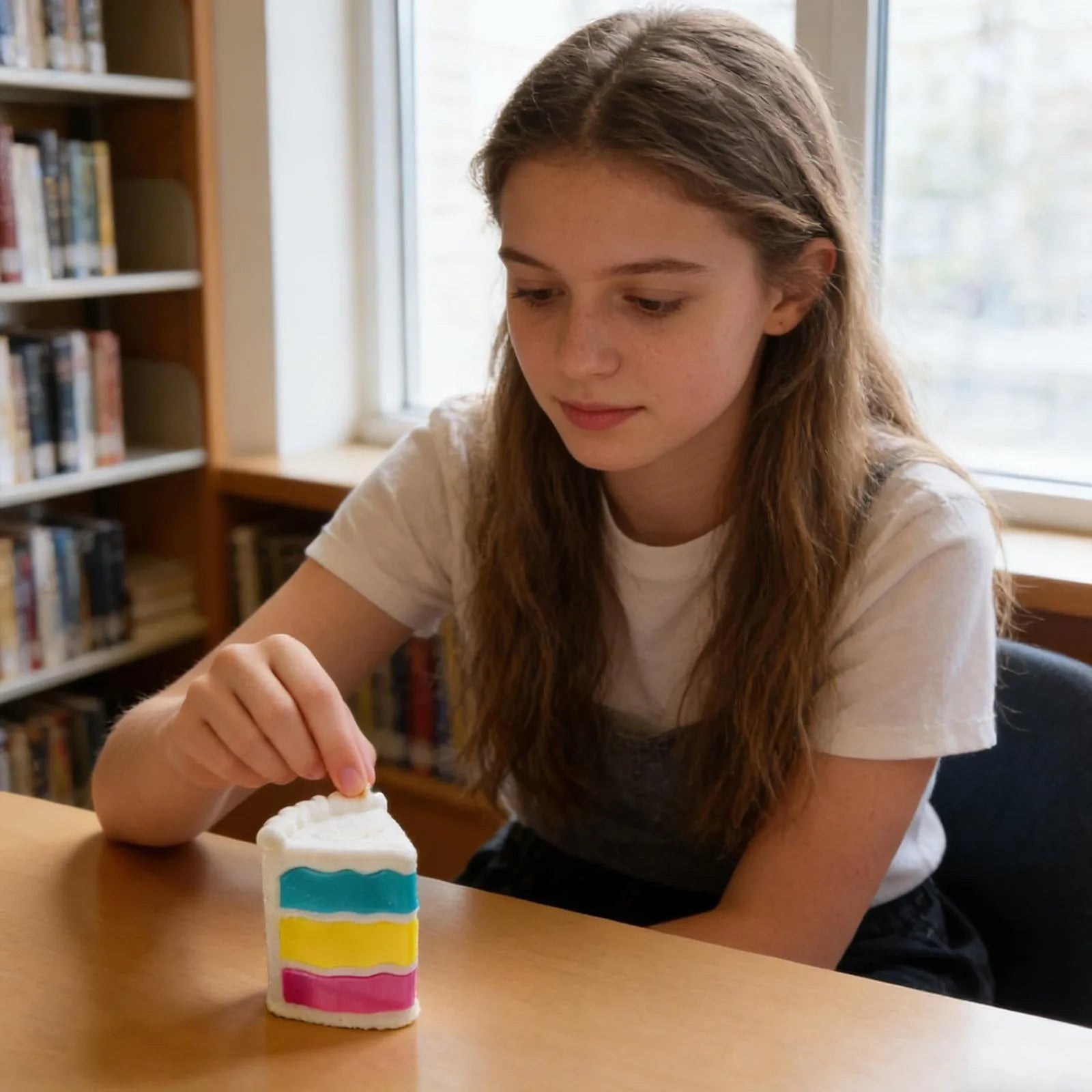 Peace O'Cake Shape Sensory Squeezing Relieve Stress Toy is the best item for students with high office pressure Gifts