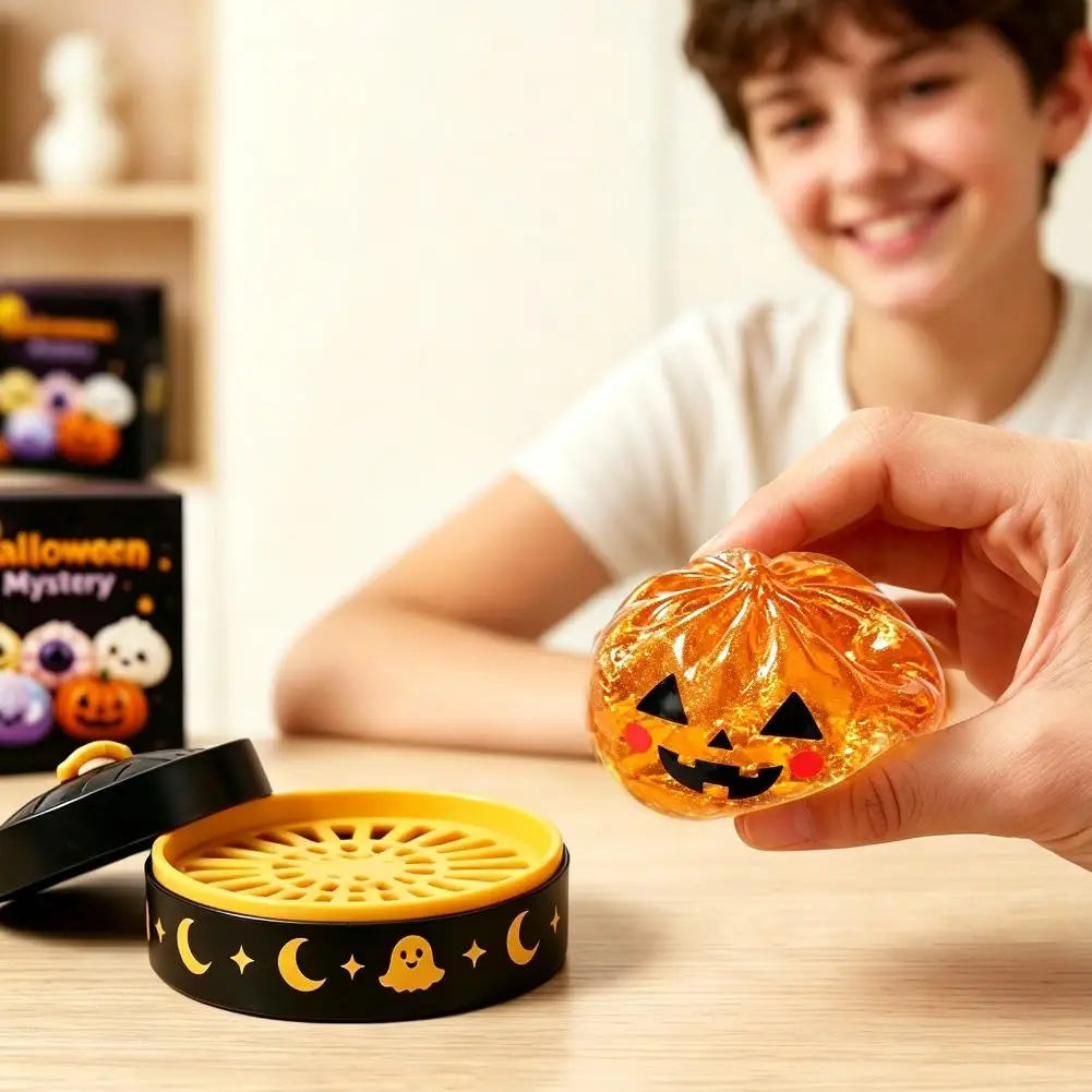 Halloween Dumpling Squeeze Toy | Glitter Soft TPR Fidget Toy for Stress Relief & Party Gifting