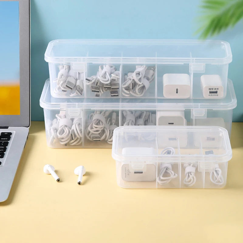 Clear Cable Organizer Storage Box