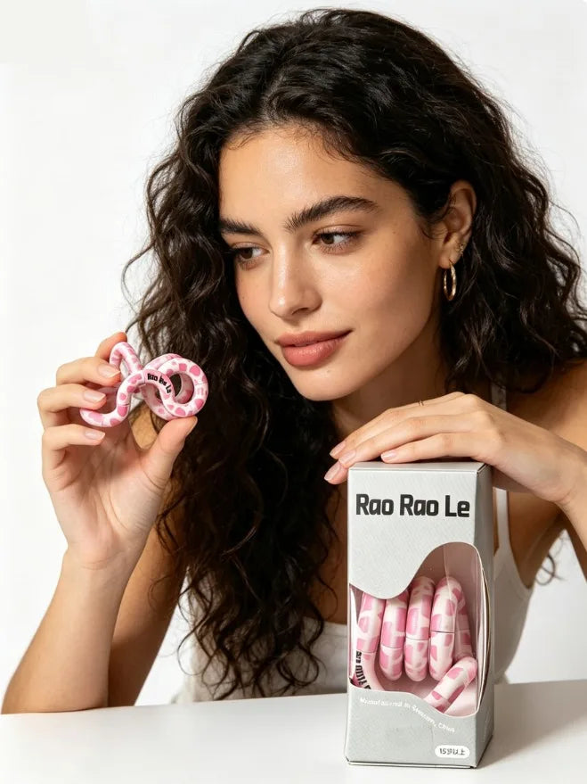 New 2026 Love Heart Tangle Fidget Toy BPA Free Squeeze Finger Rotating Focus Stress Relief Sensory Toy for ADHD Valentine Gift