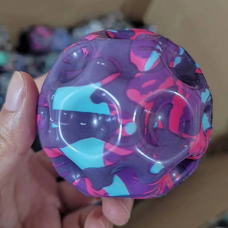Galaxy Moon Shape Porous Bouncy Ball | Popping Sensory Fidget Toy | Stress Relief | Kids & Adults