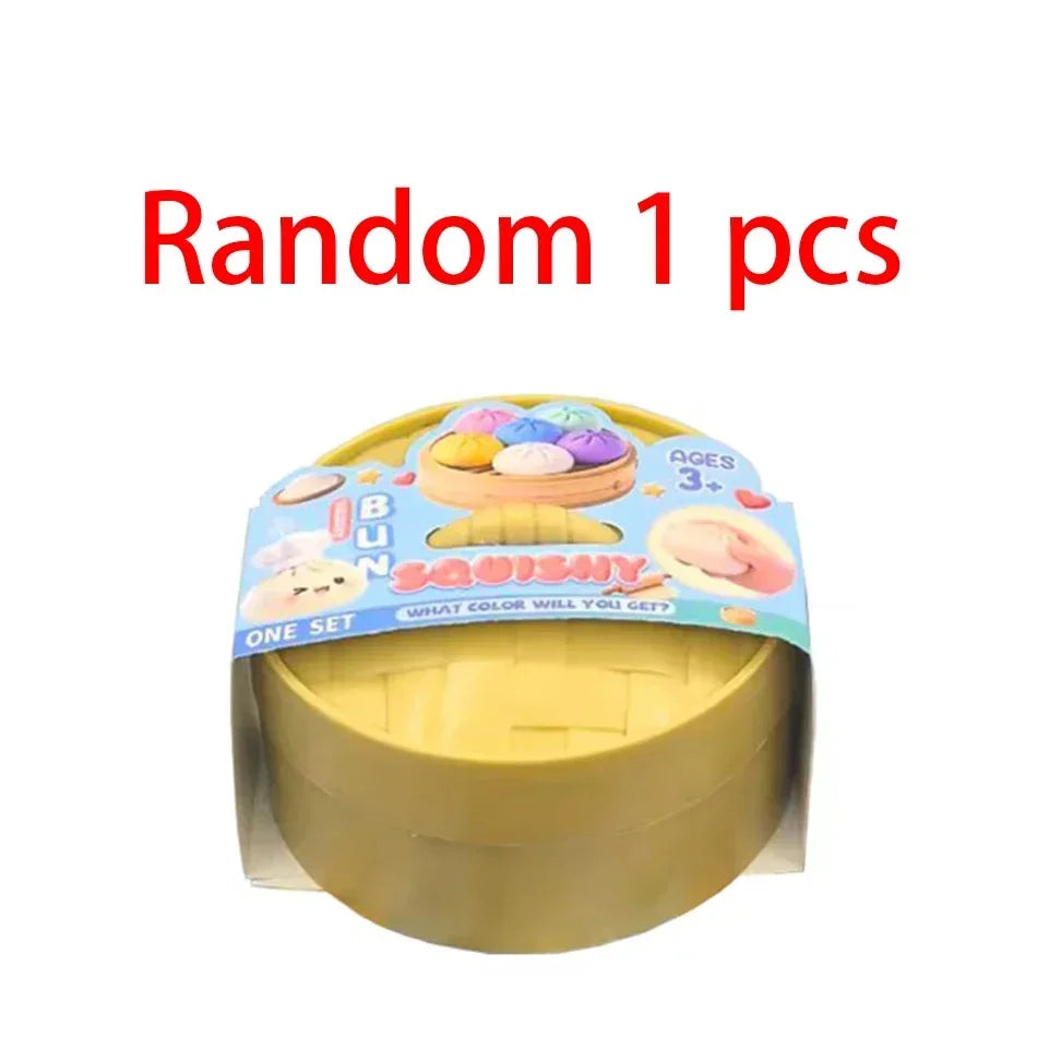 Blind Box Colorful Simulated Dumpling Squishy Relaxing Relieve Anxiety Antistress Enhance Happiness Rebound Squeeze Reliever Toy