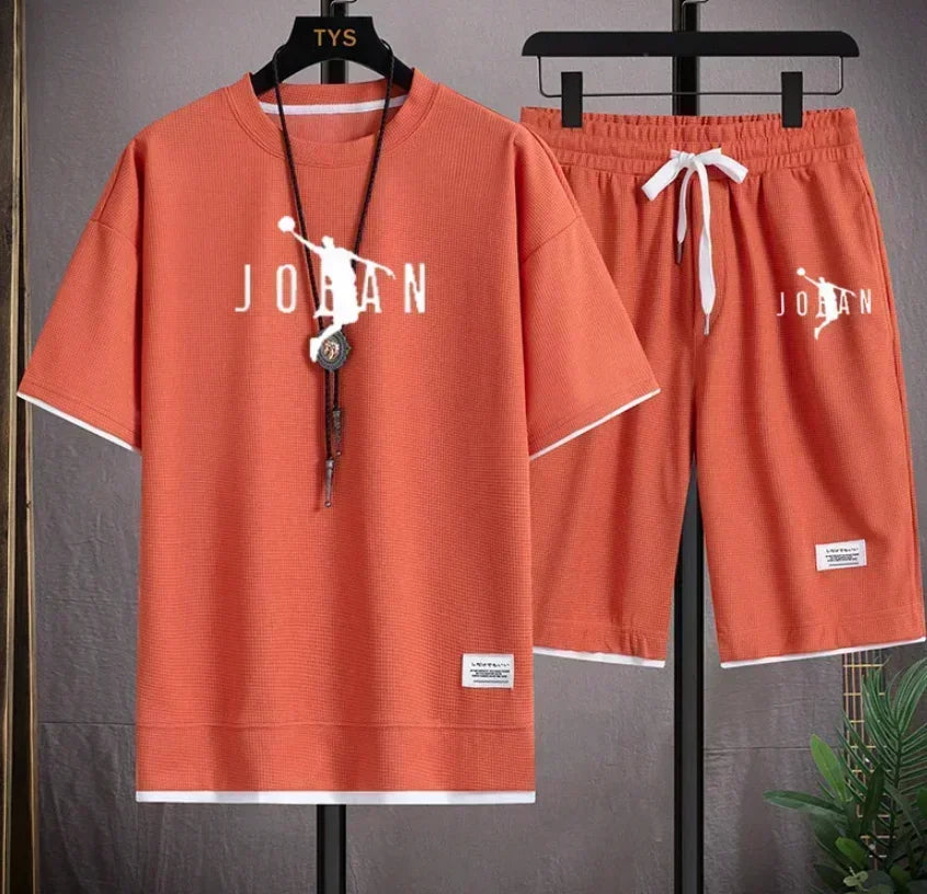 Summer men's suit brand new T-shirt clothing Designer clothing Fashion T-shirt blazer shorts 2-piece set