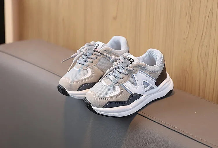 Kids' Unisex Breathable PU Leather Sport Running Sneakers