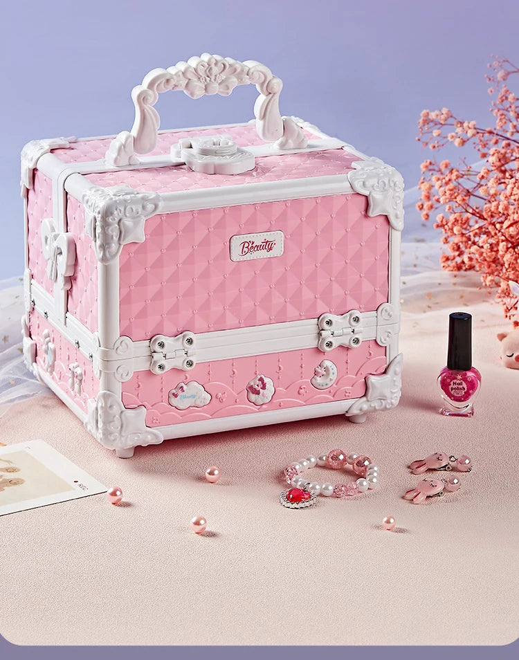 Kids Makeup Kit for Little Girls 49 Pcs Washable Makeup Kit Kids Real Girls Makeup Kit with Cosmetic Case ，Birthday Gifts