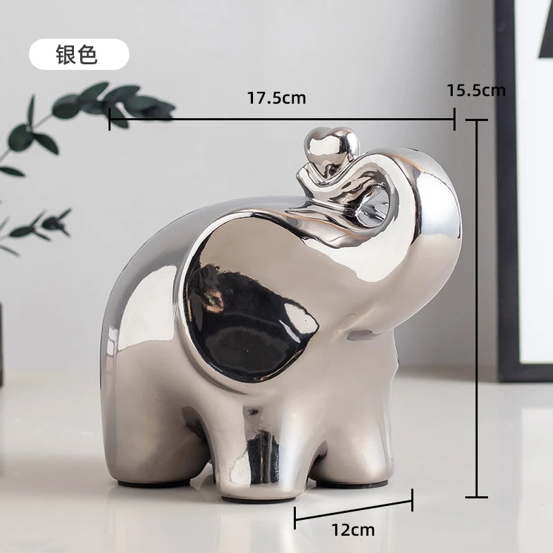 Ceramic Elephant Figurine