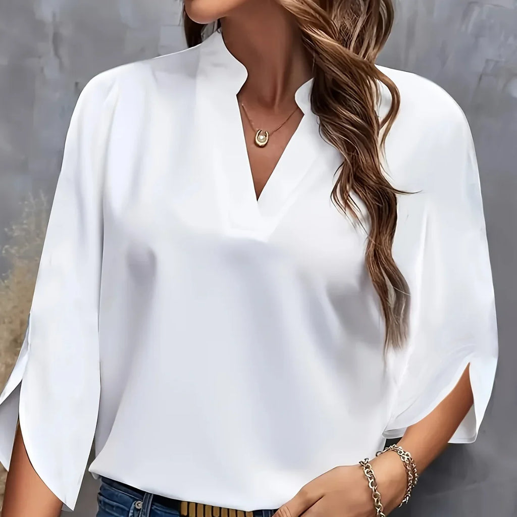 Women's Plus Size V-Neck Blouse