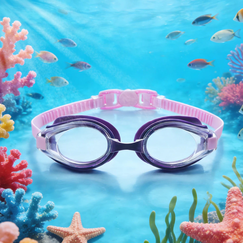 1PC Swimming Goggles, Professional Waterproof and Anti-fog Flat Light Diving, Toddler Goggles No Hair Pull