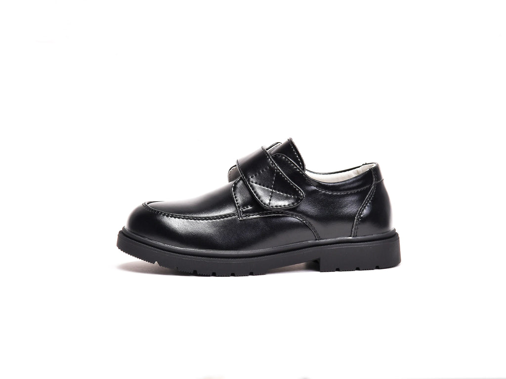 Kids' Black PU Leather School Shoes