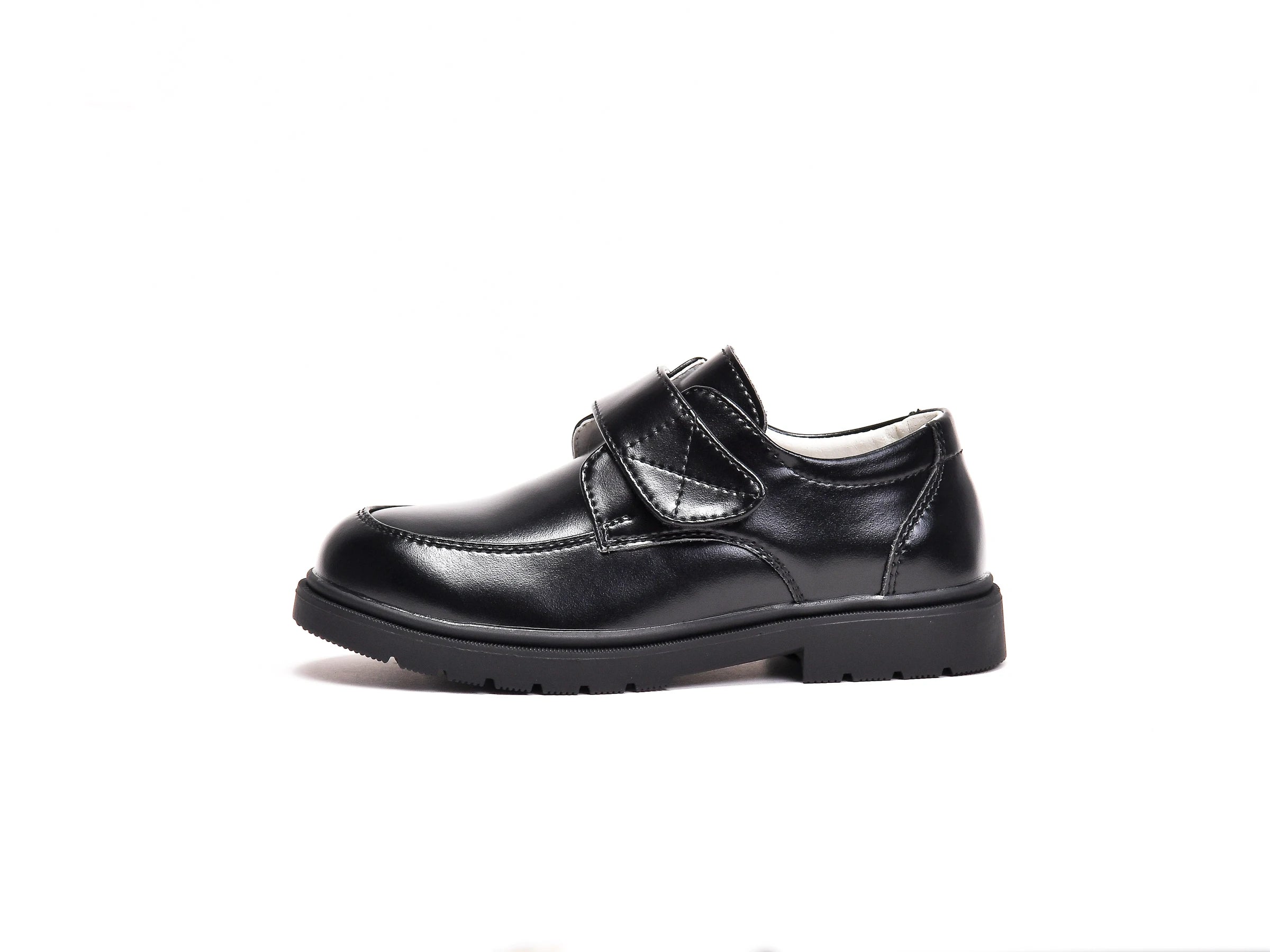 Kids' Black PU Leather School Shoes