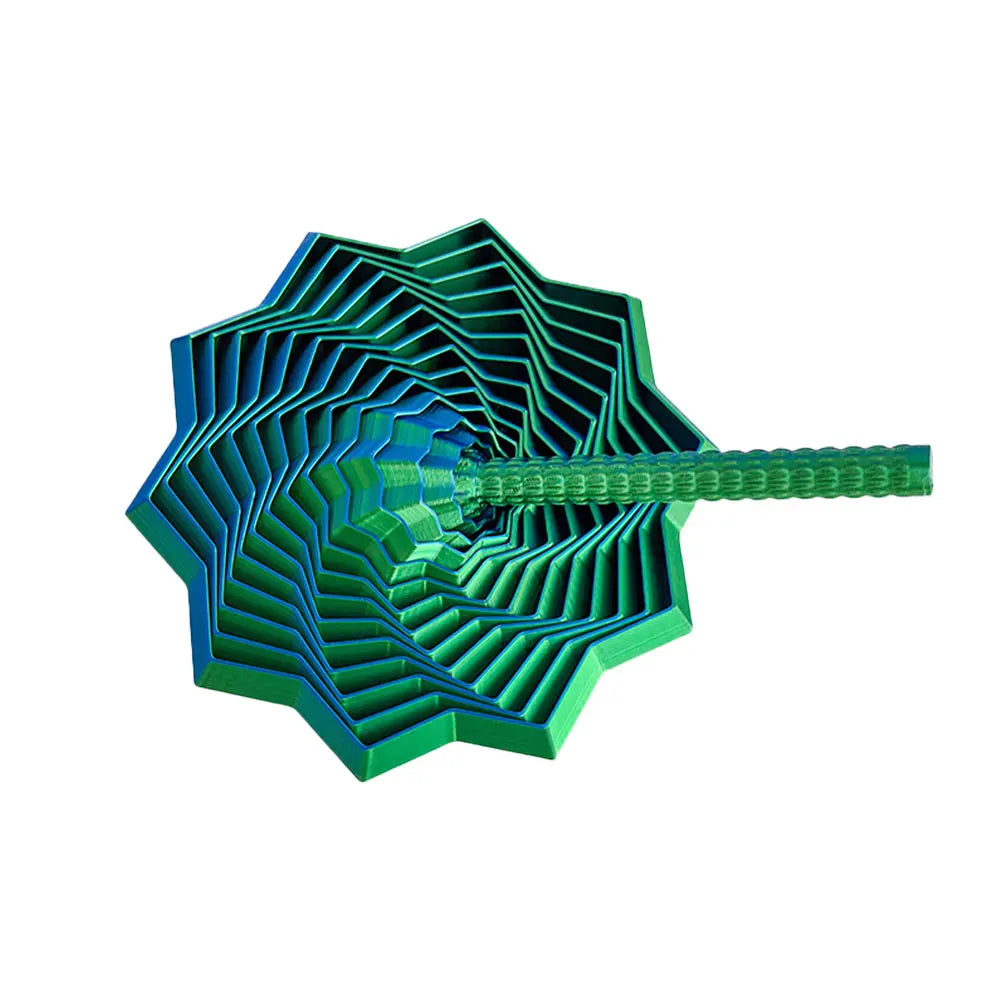 3D Visual Illusion Fidget Star | Sensory Stress Relief Spiral Ornament