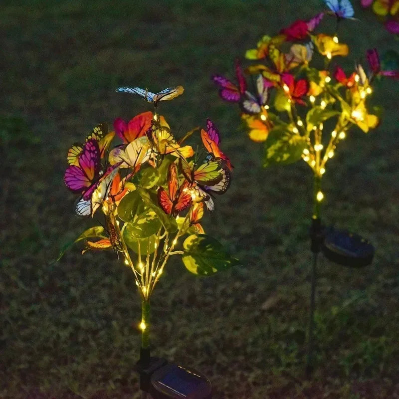 Solar Butterfly & Sunflower Lawn Lamp | Outdoor Garden Solar Light