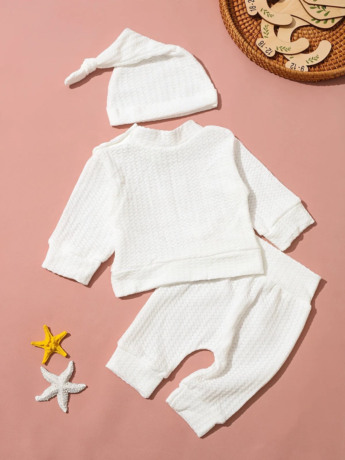 Hello World Newborn Photo Outfit, 3 Pieces