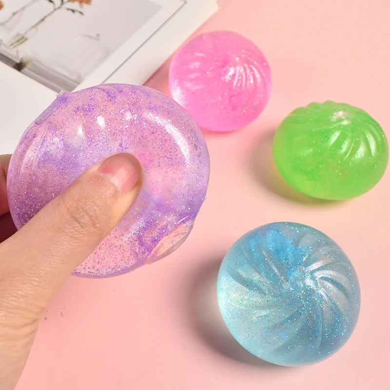 12-Piece Dumpling Shaped Squeeze Toy Set | Stretchy Calming Sensory Fidget Toys | 2 Set Styles