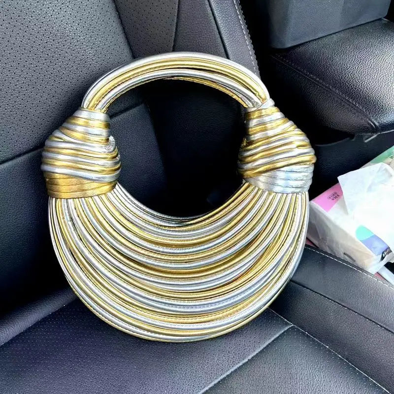 Women's Handwoven Rope Knotted Shoulder Bag