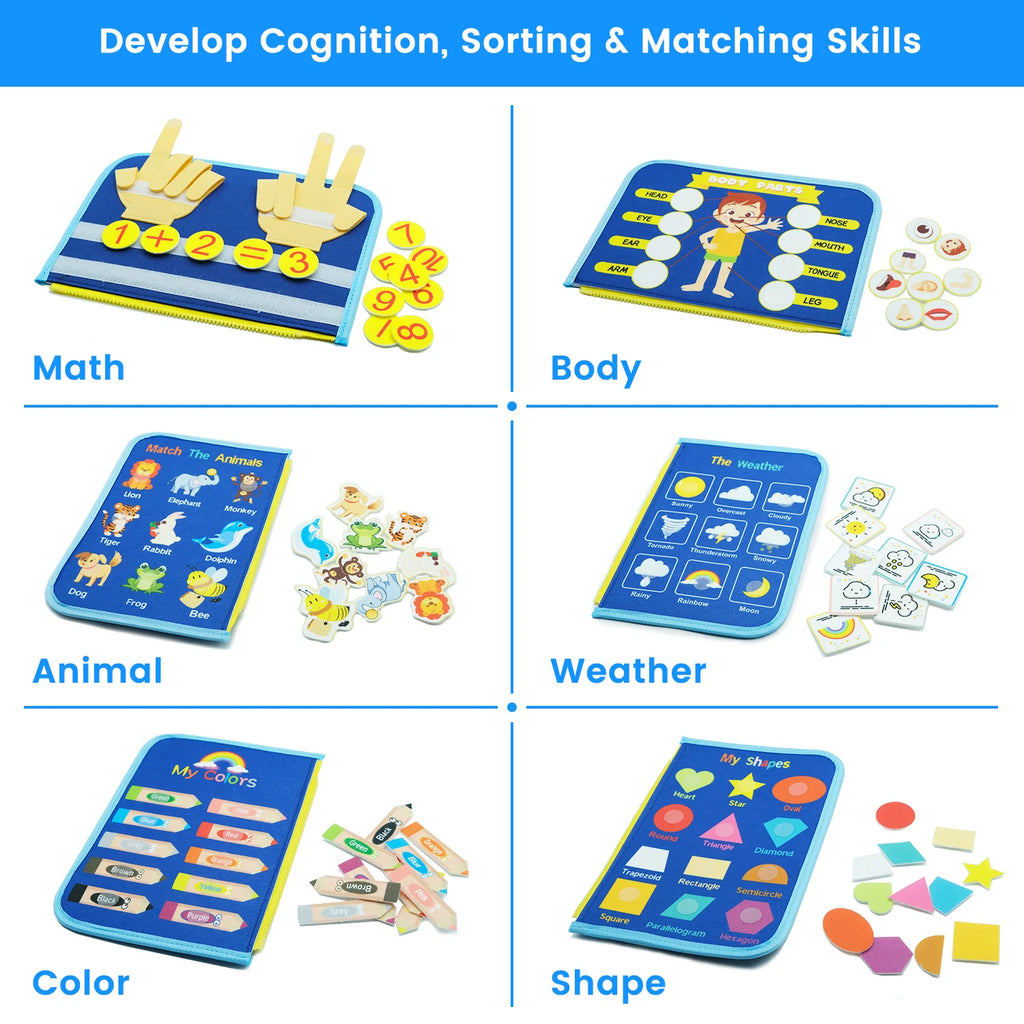Montessori Toddler Busy Board | Autism Sensory Toy for Life Skills & Motor Development