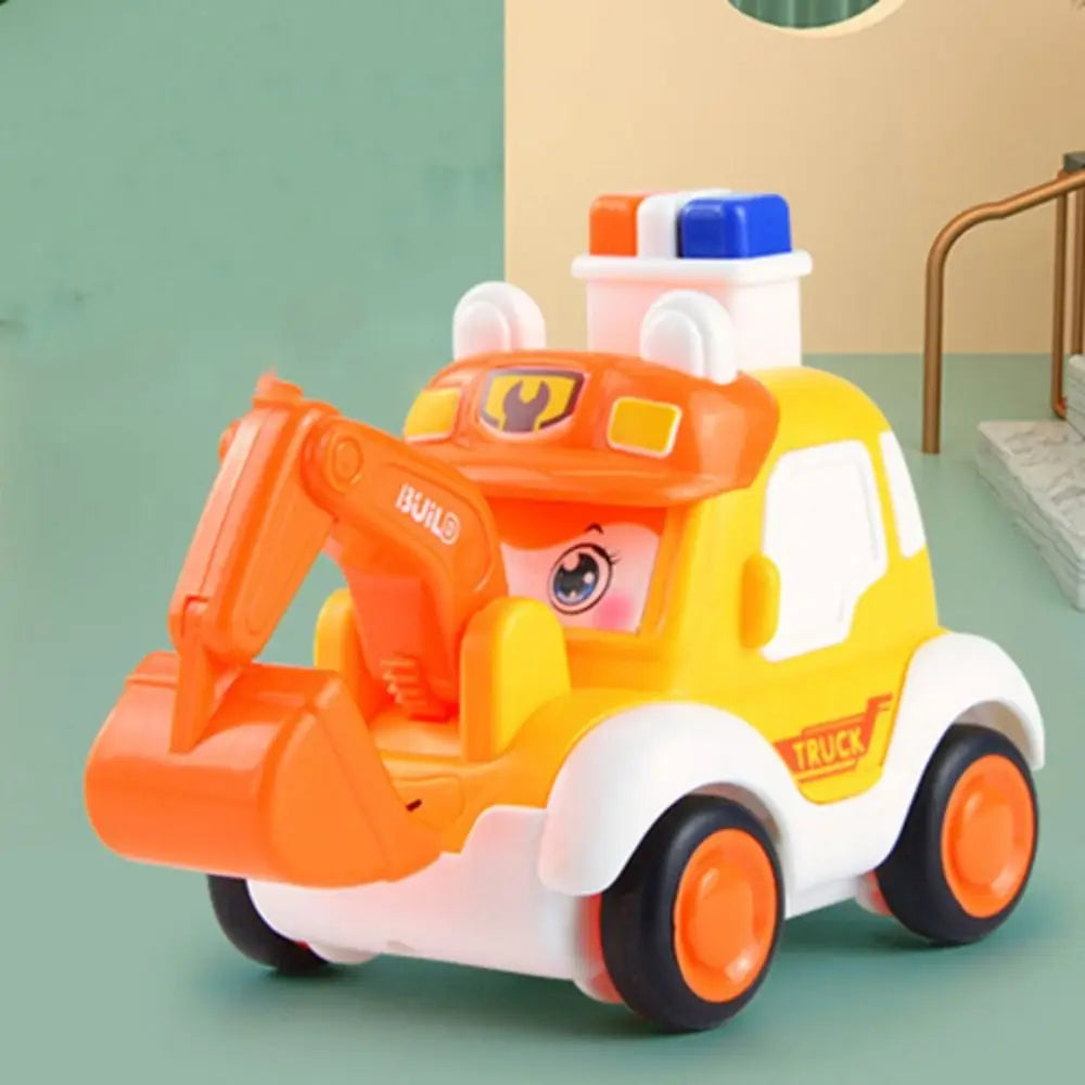 Interactive Police Car Press and Go Car Toy Vehicle Pull Back Push and Go Cars Fire Truck Mini Vehicles Wind-up Cars Toys Gift
