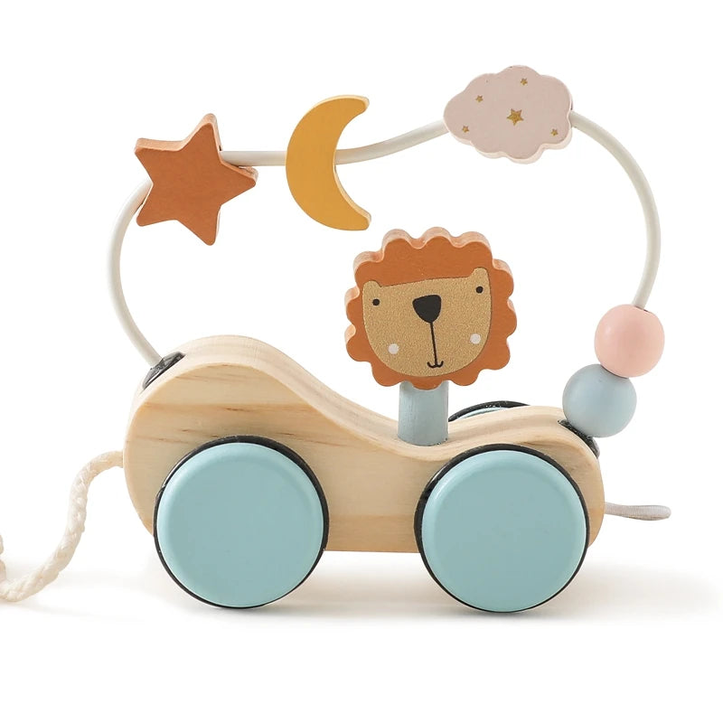 Wooden Train Birthday Toy Montessori Toys Baby Educational Toys Wooden Trolley Number Of Wood Baby's Toys Baby Learning Toys