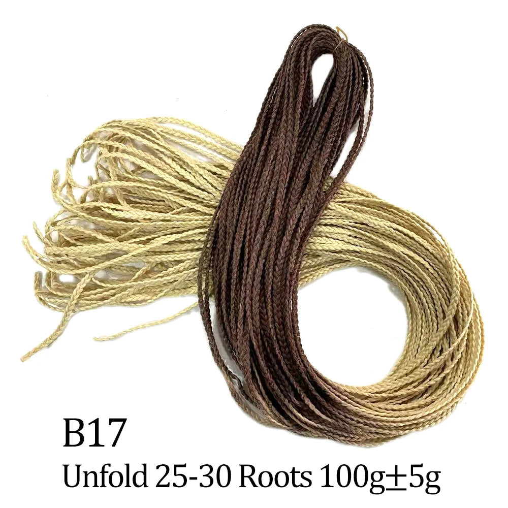 Ombre Zizi Braids Thin Box Braids Crochet Hair Extensions Synthetic Hair Rainbow Thin Zizi Braids Hair Bundles BudaBuda