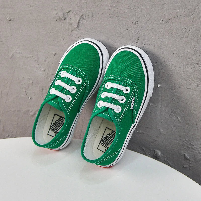 Kids' Unisex Canvas Lace-Up Casual Sneakers