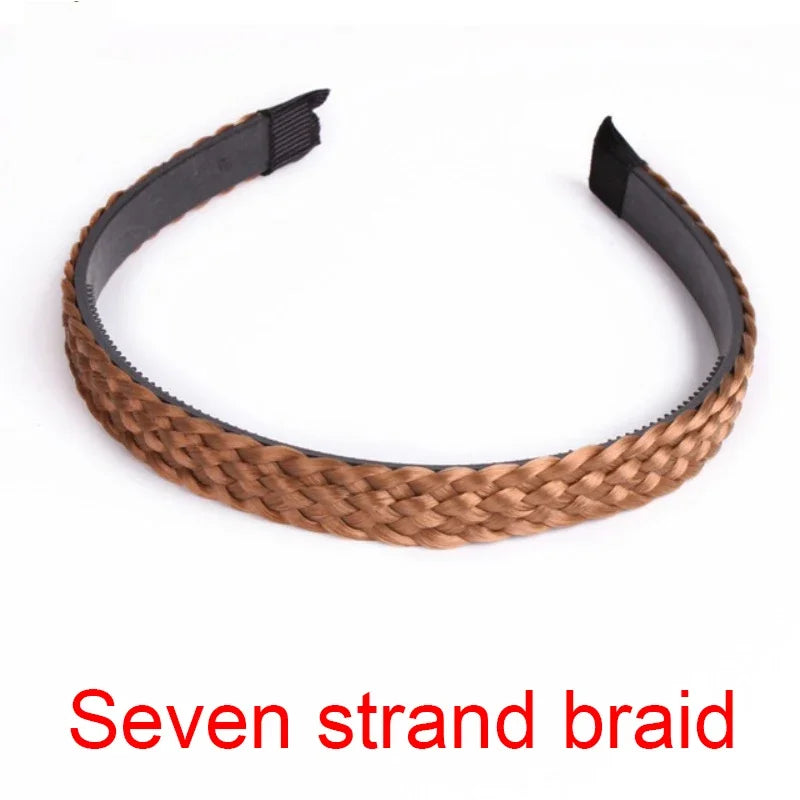 Braid Hair Band Women Fishbone Braid Women Wig Twist Braid Headband Hairpin Bohemia Non-slip Headdress Bridal Hair Accessories