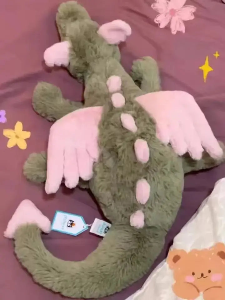 50cm Matcha Dragon and Scarlet Heart Dragon Plush Toys, Cute and Soothing Companion Plush Toys, Perfect for Holiday Gifts.