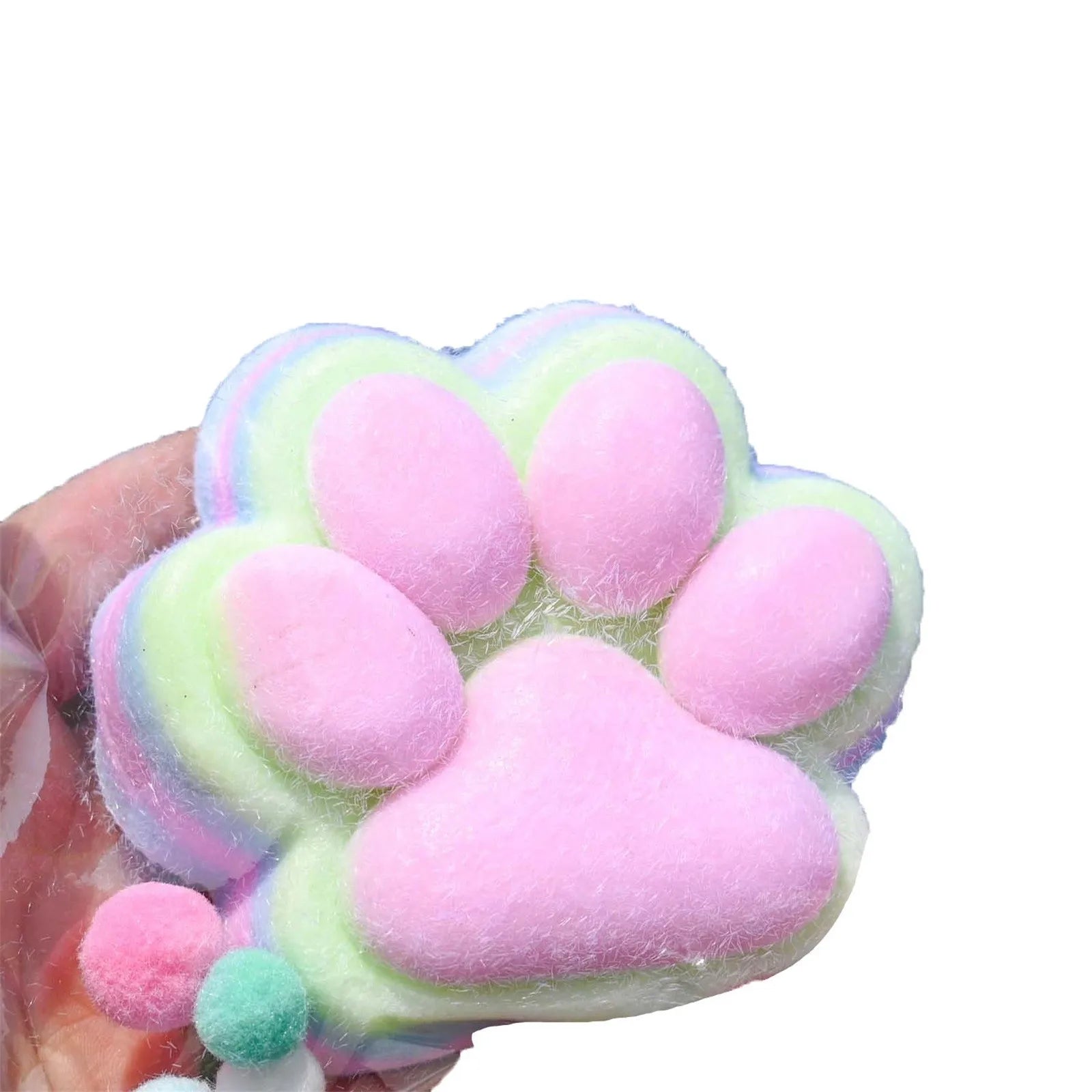 Children Mini Cat Claw Squishy Fidget Toys Soft Cute Cat Paw Slow Rebound Pinch Decompression Toy for Kids Adults Christmas Gift