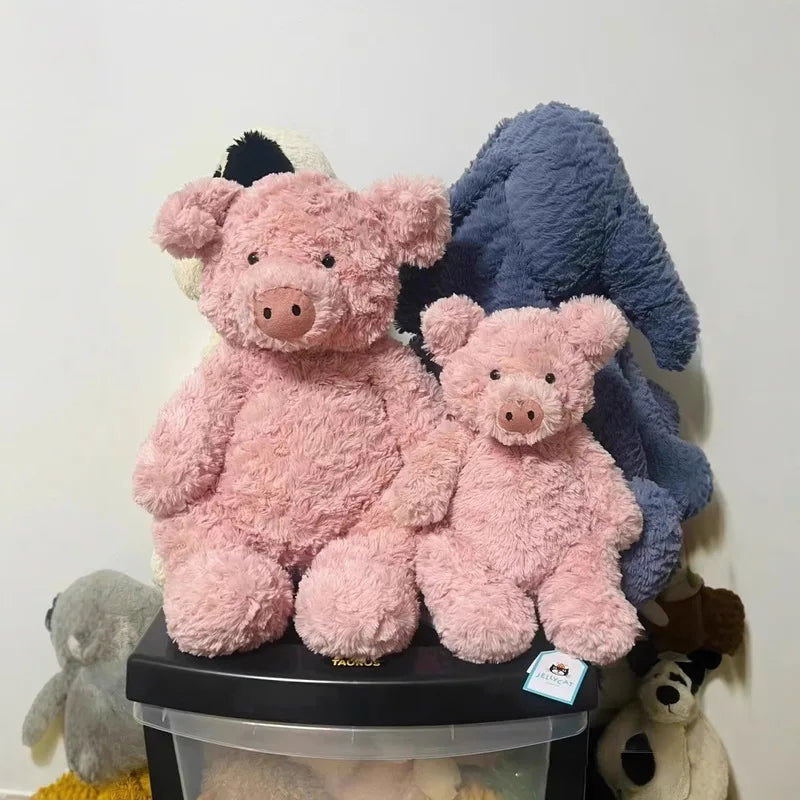 JC Pink Pig Plush Toy | Kawaii Soft Animal Soothing Doll — Home Decor & Gift