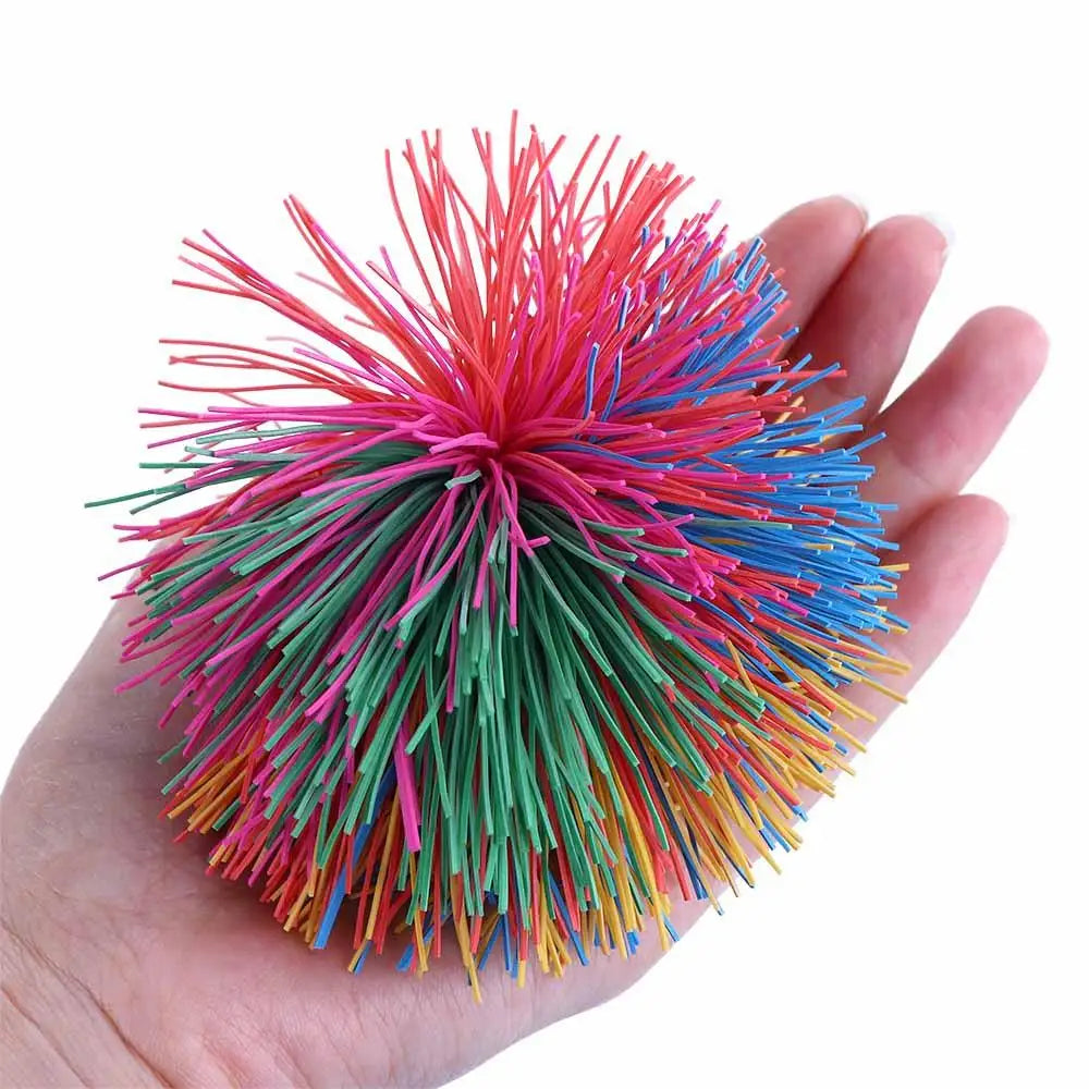 Stress Relief Anti-Stress Colorful Rainbow Fidget Sensory Ball Baby Stretchy Ball Bouncy Stress Balls Monkey Stringy Balls