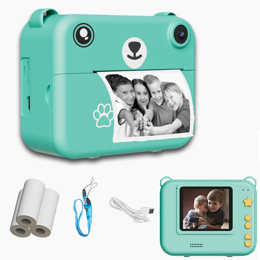 Kids Instant Print Digital Camera – 1080P HD with Thermal Printer