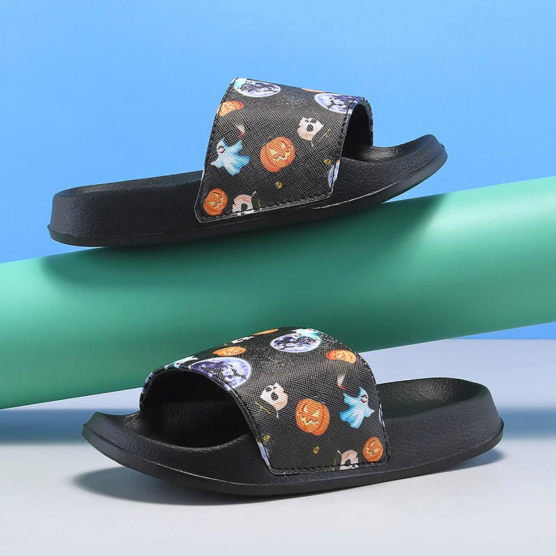 Kids' Cartoon PU Leather Sandal Slippers