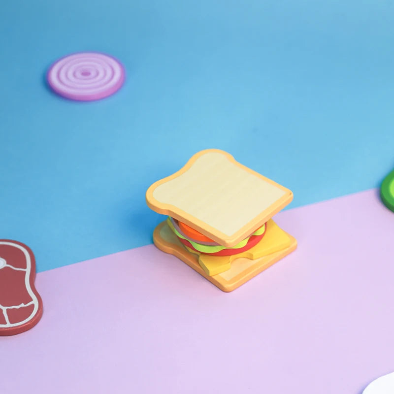 Tea Party Set Dessert Stand Playset ,Wooden Toys Pretend Play Food Kitchen Accessories for Toddler Tea Set Birthday Gift