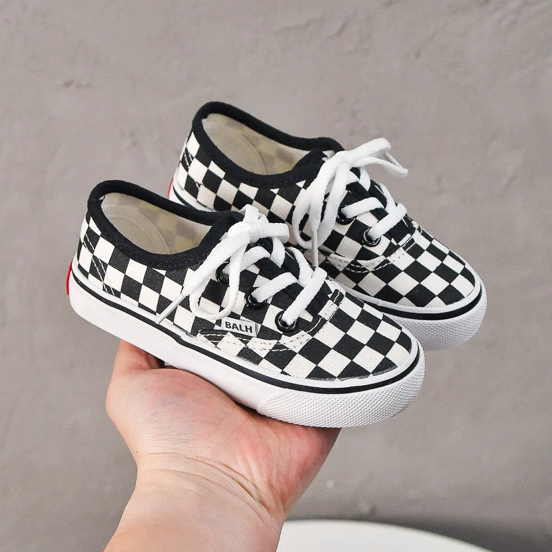 Kids' Unisex Canvas Lace-Up Casual Sneakers
