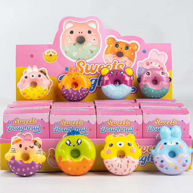 12-Piece Slow Rebound Mystery Blind Box Squishy Set | Cute Food & Animal Collectibles | Ages 14+